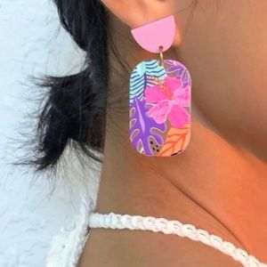 Gorgeous Floral Print Earrings